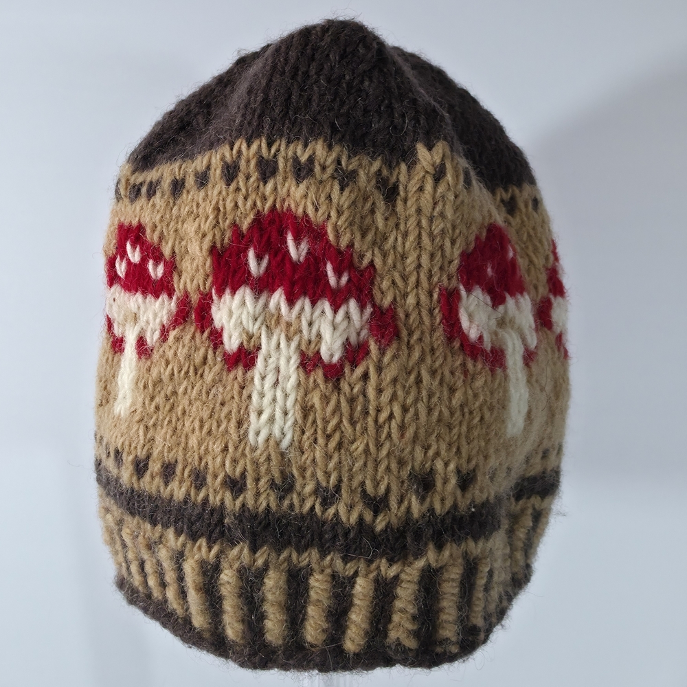 Lakhays 100% Wool Wild Mushroom Slouchy Beanie, One Size